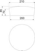 Tampão intumescente Ø200x70mm Material alveolar com elasticidade duradoura e com poros fechados castanho