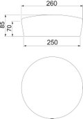 Tampão intumescente Ø250x70mm Material alveolar com elasticidade duradoura e com poros fechados castanho