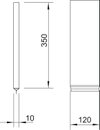 Almofada de selagem Pequena 350x120x10mm tecido de fibra de vidro com enchimento especial de protecção contra incêndios cinzento