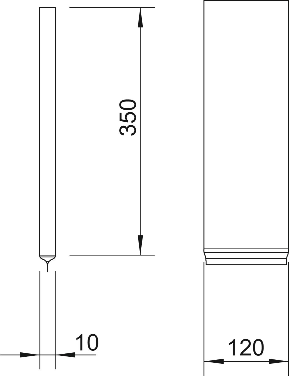 Almofada de selagem Pequena 350x120x10mm tecido de fibra de vidro com enchimento especial de protecção contra incêndios cinzento – Imagem 2 de 3