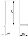 Almofada de selagem Grande 350x170x40mm tecido de fibra de vidro com enchimento especial de protecção contra incêndios cinzento