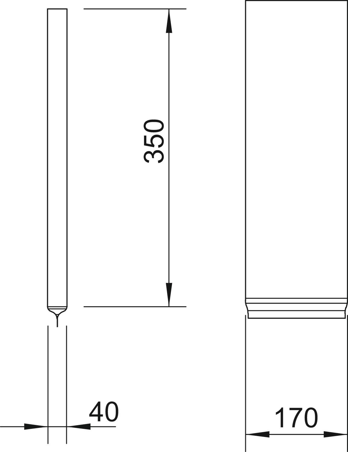 Almofada de selagem Grande 350x170x40mm tecido de fibra de vidro com enchimento especial de protecção contra incêndios cinzento – Imagem 2 de 3