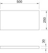 Placa de silicato de cálcio para proteção contra incêndio 500x250x30mm silicato de cálcio branco