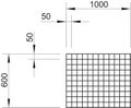 Grelha grande 1000x600mm Aço Galvanizado por imersão a quente após maquinação zinco