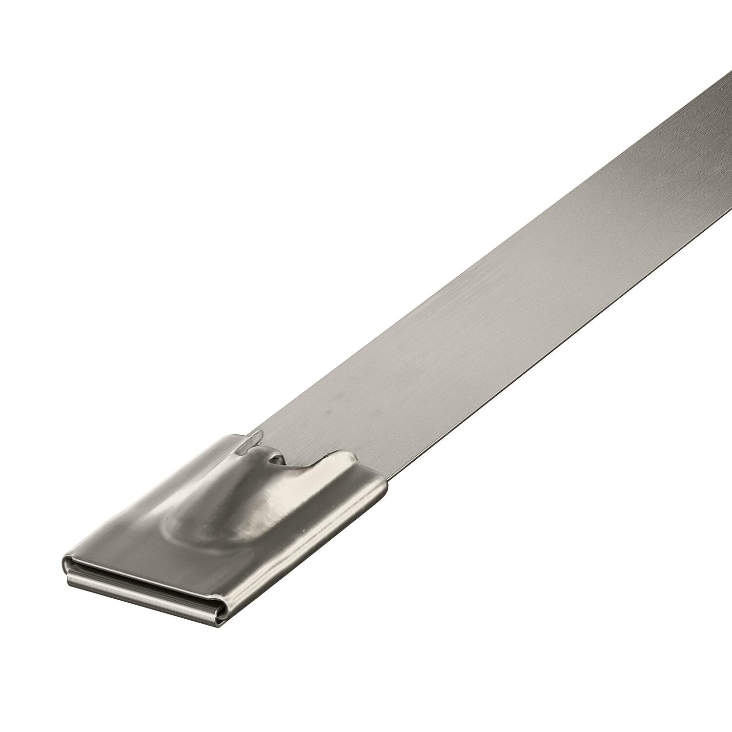 Abraçadeira metálica 12x1500 Aço inoxidável, livre de ferrugem A2 1.4301 brilhante, pós-tratamento aço inoxidável