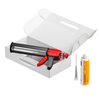 Caixa conjunto espuma antifogo inclui pistola de cartucho 415x210x85 branco