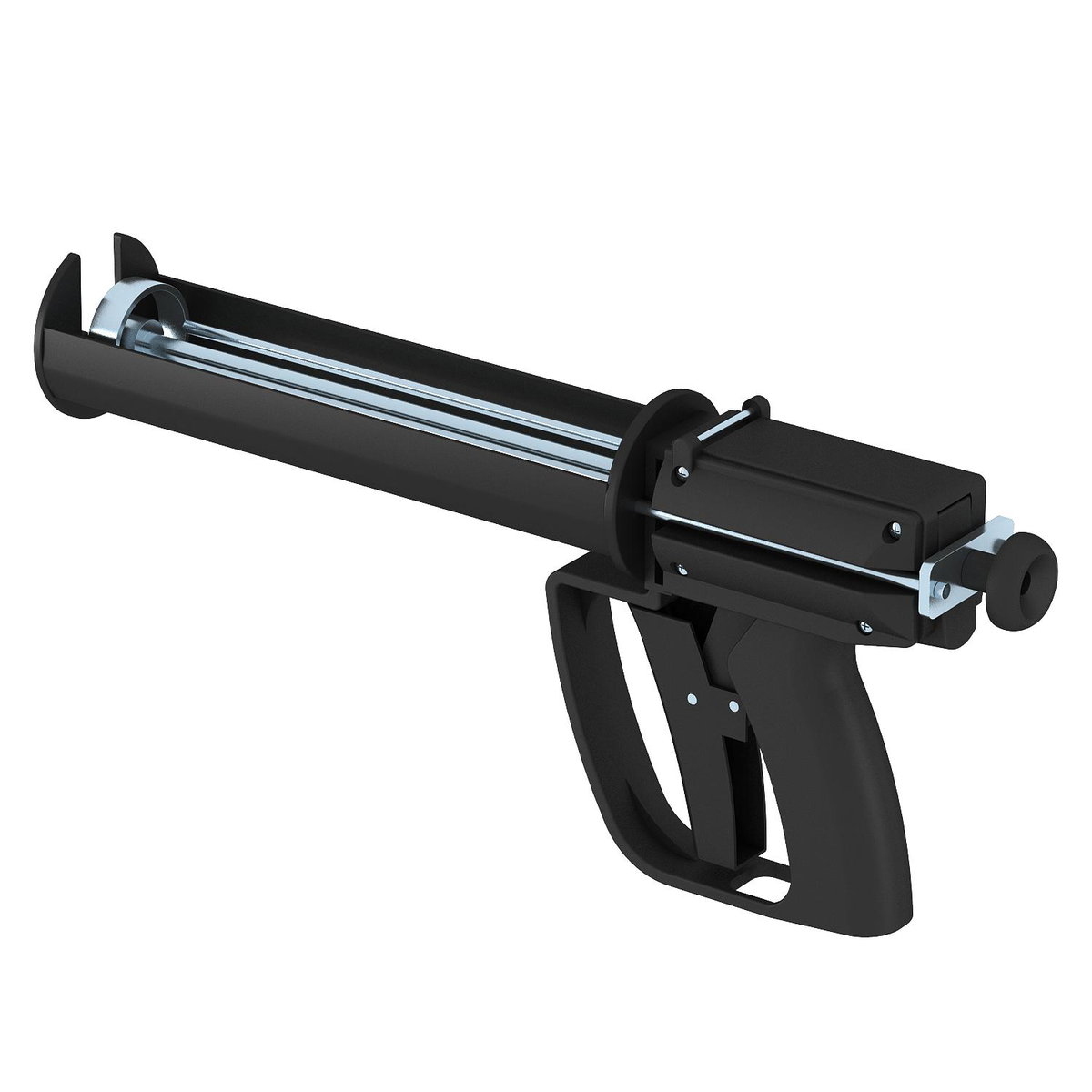 Pistola para cartucho 2-K manual Aço preto