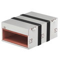 Caixa antifogo de 4 lados com selagem intumescente 300x223x130 Aço inoxidável, livre de ferrugem A2 1.4301 brilhante, pós-tratamento aço inoxidável