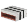 Caixa antifogo de 4 lados com selagem intumescente 300x323x130 Aço inoxidável, livre de ferrugem A2 1.4301 brilhante, pós-tratamento aço inoxidável
