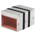 Caixa antifogo de 4 lados com selagem intumescente 300x223x181 Aço inoxidável A2 1.4113 brilhante, pós-tratamento aço inoxidável