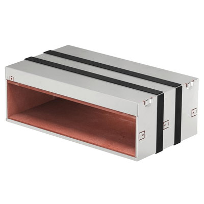 Caixa antifogo de 4 lados com selagem intumescente 300x523x181 Aço inoxidável A2 1.4113 brilhante, pós-tratamento aço inoxidável