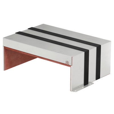 Caixa antifogo de 3 lados com selagem intumescente 300x423x166 Aço inoxidável A2 1.4113 brilhante, pós-tratamento aço inoxidável