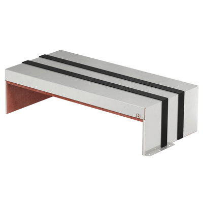 Caixa antifogo de 3 lados com selagem intumescente 300x623x166 Aço inoxidável A2 1.4113 brilhante, pós-tratamento aço inoxidável