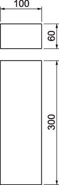 Bloco de espuma para caixa antifogo 300x100x60 Material alveolar com elasticidade duradoura e com poros fechados castanho