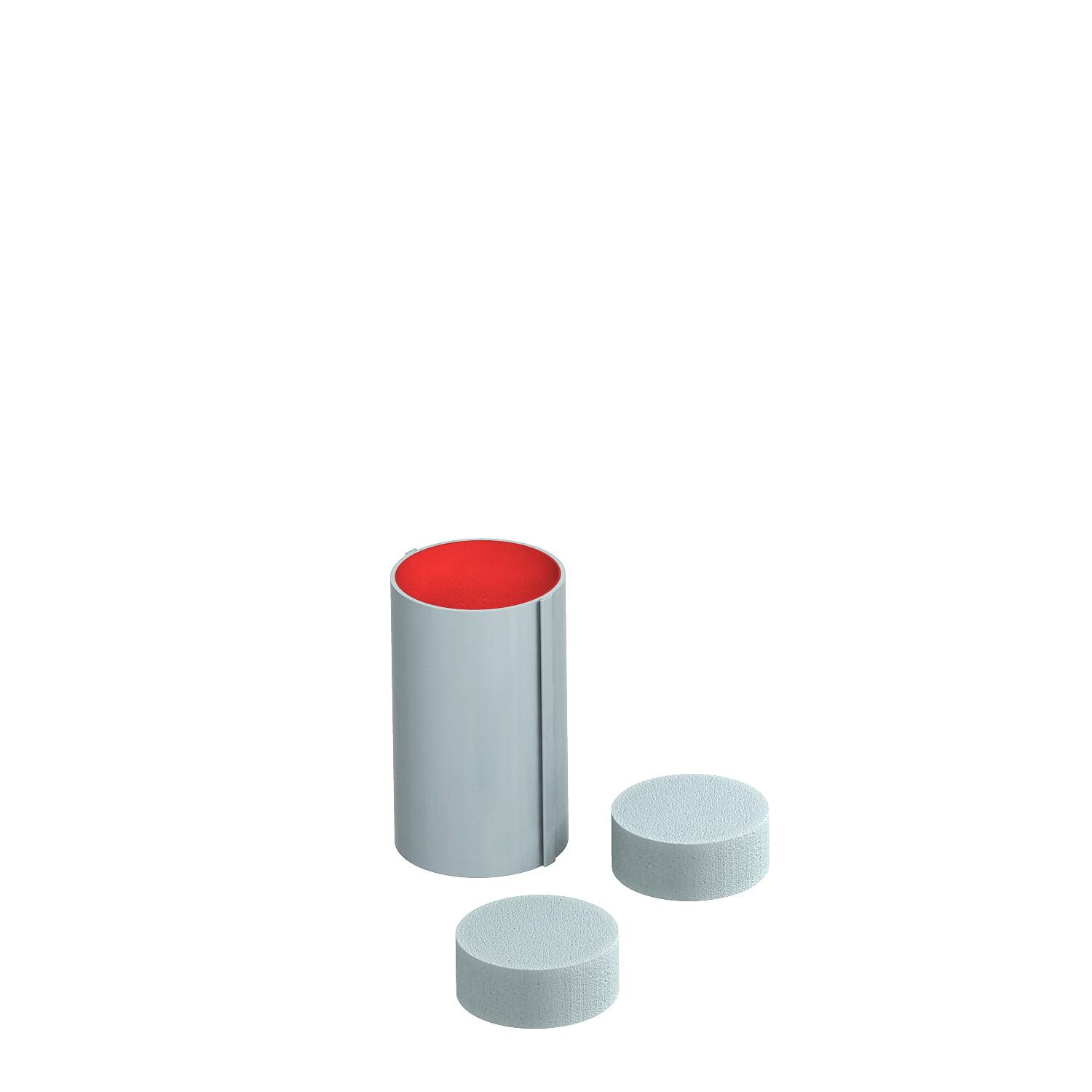 Proteção de tubo revestimento interno 51x150mm Policloreto de vinilo cinzento