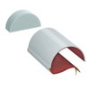 Meia concha revestimento interno 200x116x65mm Policloreto de vinilo cinzento