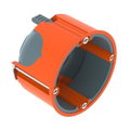 Cavity wall box airtight for fire rated walls Ø68mm, H47mm Polipropileno / Elastómero termoplástico cor de laranja / cinzento