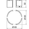 Fire protection retrofit set for airtight cavity wall box Ø68mm, H47mm material expansivo cinzento
