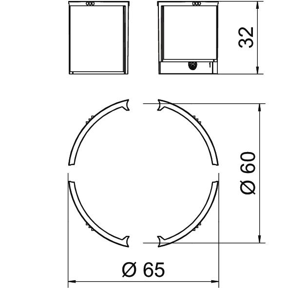 Fire protection retrofit set for airtight cavity wall box Ø68mm, H47mm material expansivo cinzento – Imagem 2 de 2
