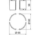 Fire protection retrofit set for airtight cavity wall box Ø68mm, H61mm material expansivo cinzento