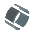 Fire protection retrofit set for airtight cavity wall box Ø68mm, H61mm material expansivo cinzento