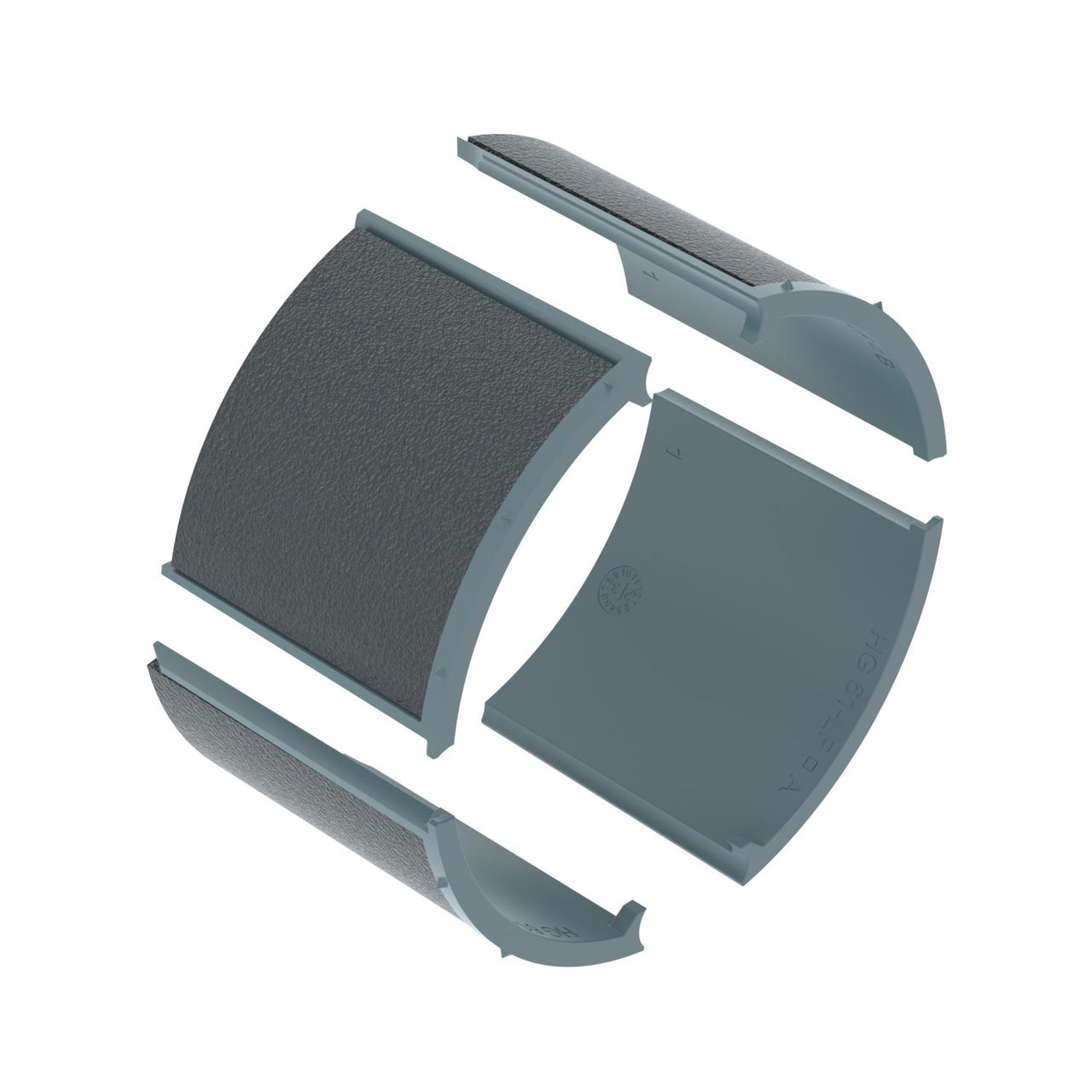 Fire protection retrofit set for airtight cavity wall box Ø68mm, H61mm material expansivo cinzento