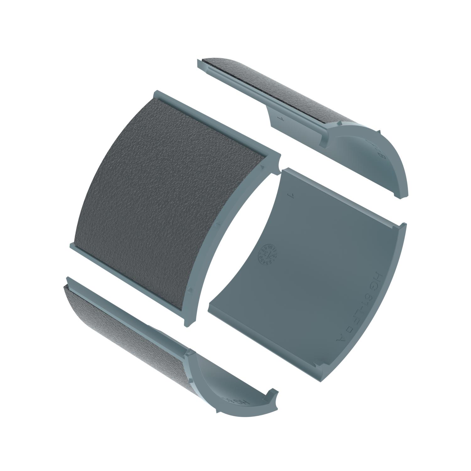 Fire protection retrofit set for airtight cavity wall box Ø68mm, H61mm material expansivo cinzento