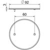Fire protection cover for cavity wall device box Ø92mm, H3mm Policarbonato branco