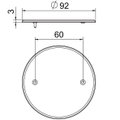 Fire protection cover for cavity wall device box Ø92mm, H3mm Policarbonato branco