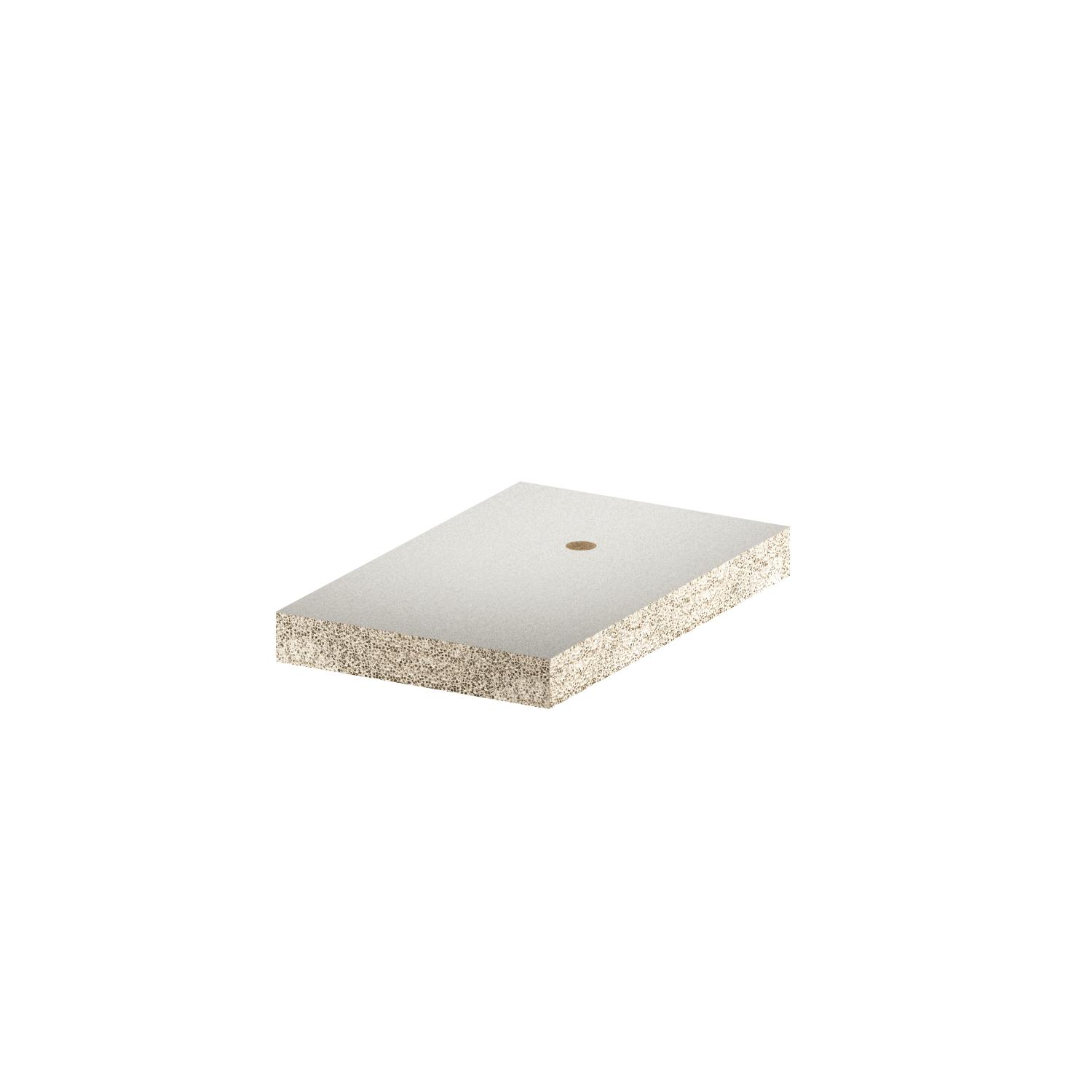 Placa antifogo perfurada 190x120x20 Betão leve de fibra de vidro cinzento
