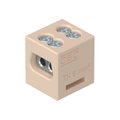 Borne cerâmico para FireBox T 6 mm² Esteatite creme