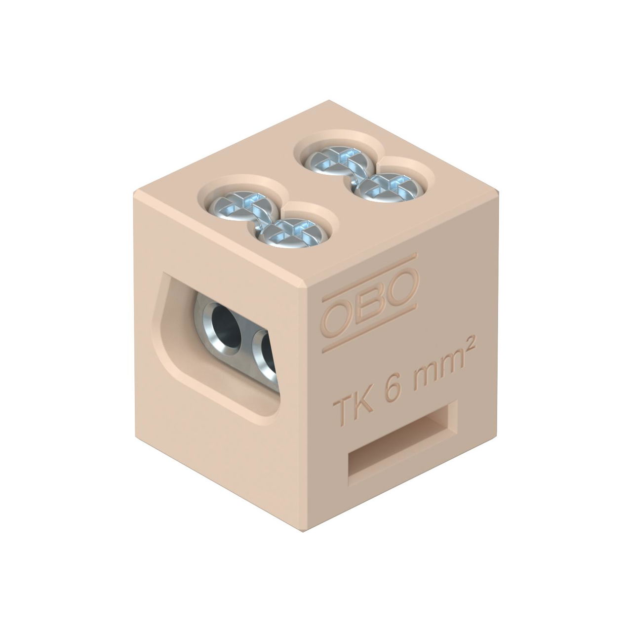 Borne cerâmico para FireBox T 6 mm² Esteatite creme
