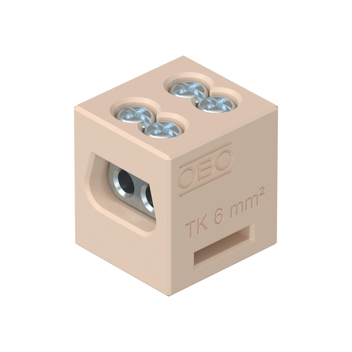 Borne cerâmico para FireBox T 6 mm² Esteatite creme