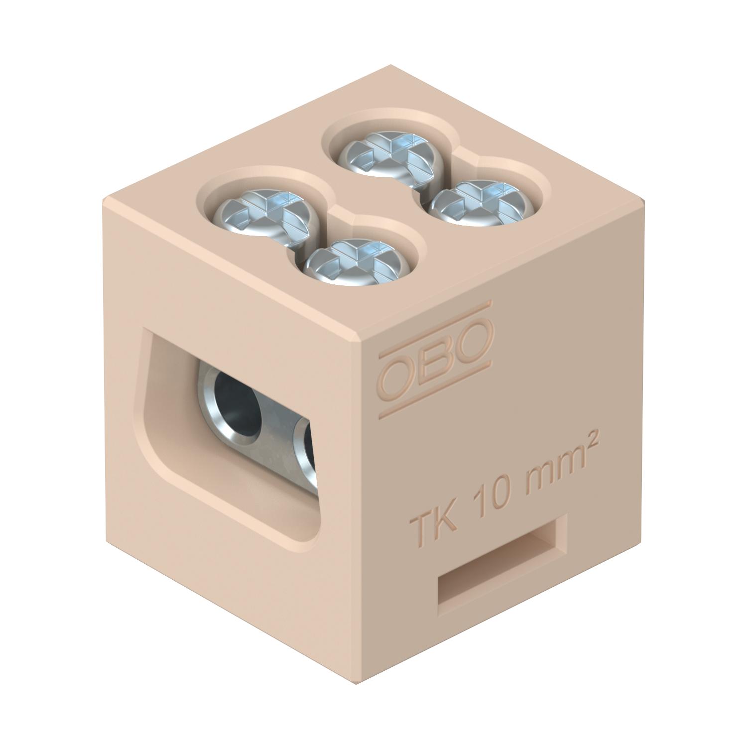 Borne cerâmico para FireBox T 10 mm² Esteatite creme