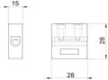 Borne cerâmico para FireBox T 16 mm² Esteatite creme