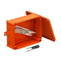Caixa de derivação para manutenção de funções 240x190x95 Polipropileno cor-de-laranja pastel RAL 2003