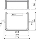Caixa de derivação para manutenção de funções 240x190x95 Polipropileno cor-de-laranja pastel RAL 2003