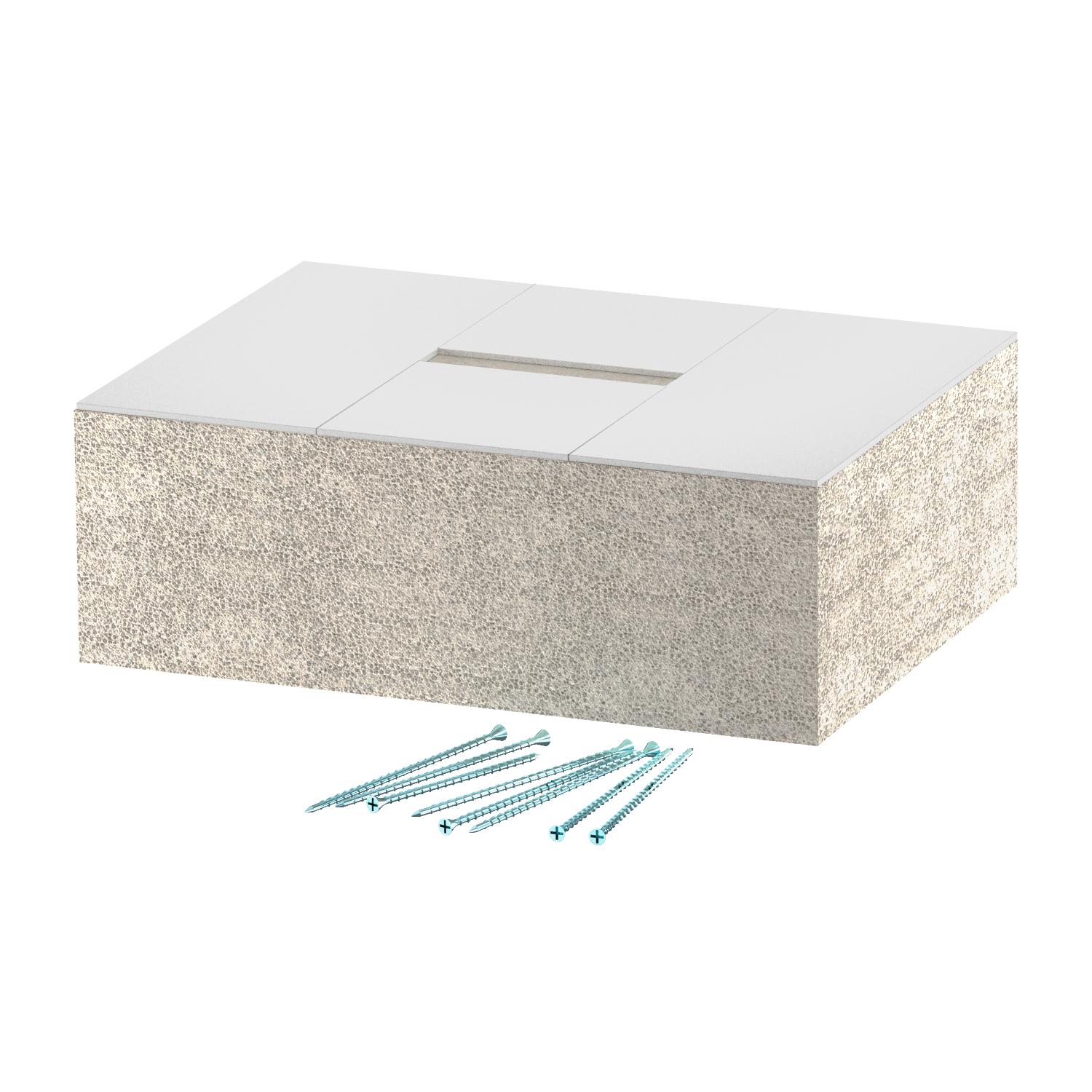 Topo para BSK I120/E90 50x60 Betão leve de fibra de vidro cinzento