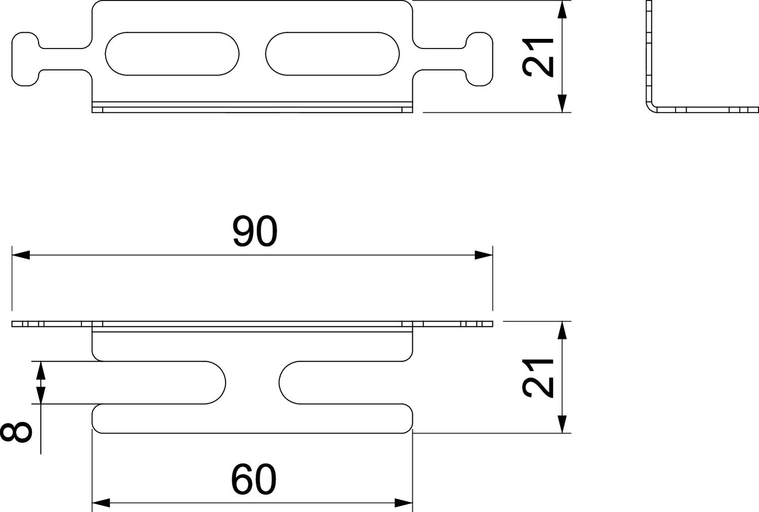 Suporte vertical para ducto antifogo 20x20 Aço galvanizado pelo método Sendzimir zinco – Imagem 2 de 4