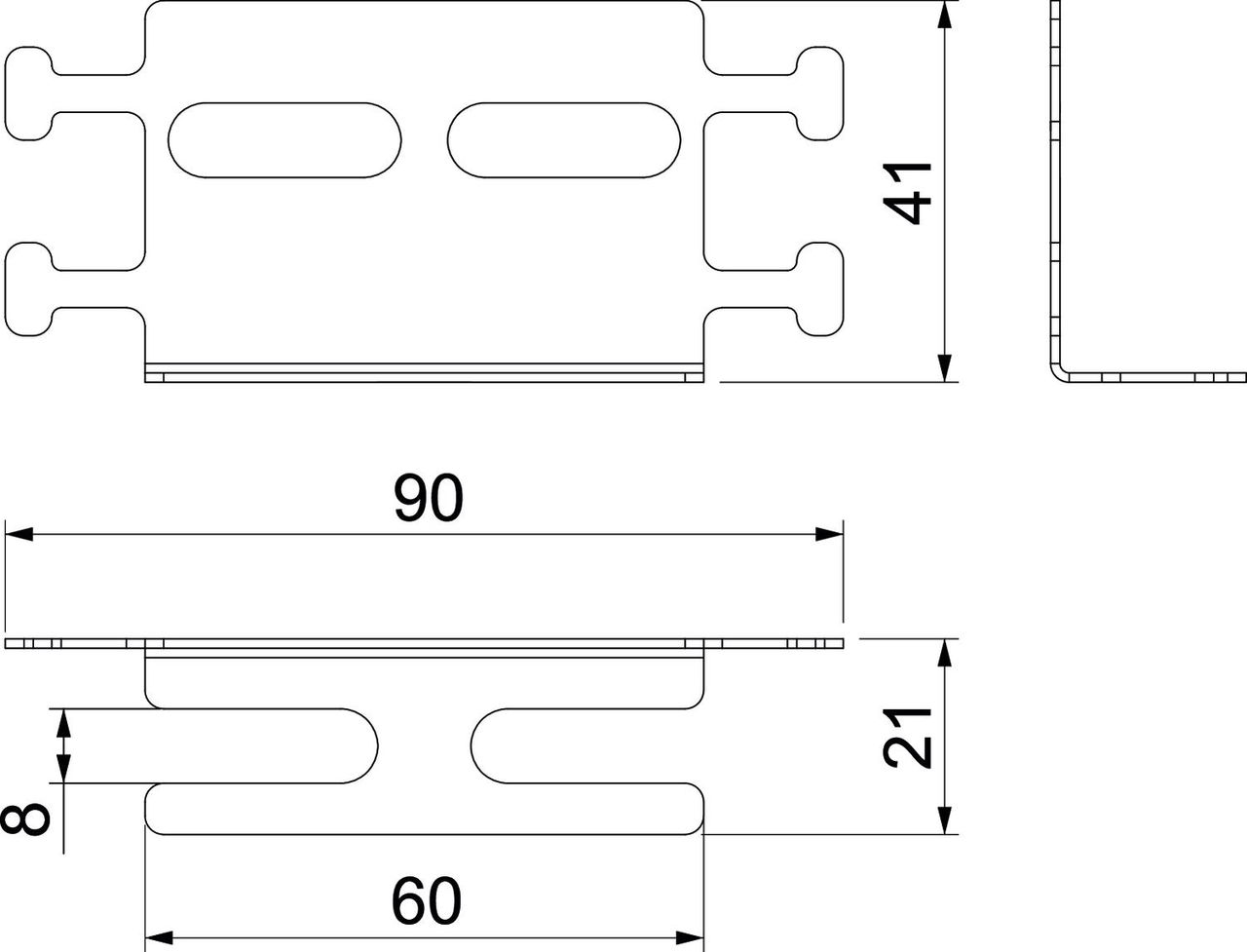 Suporte vertical para ducto antifogo 40x20 Aço galvanizado pelo método Sendzimir zinco – Imagem 2 de 4