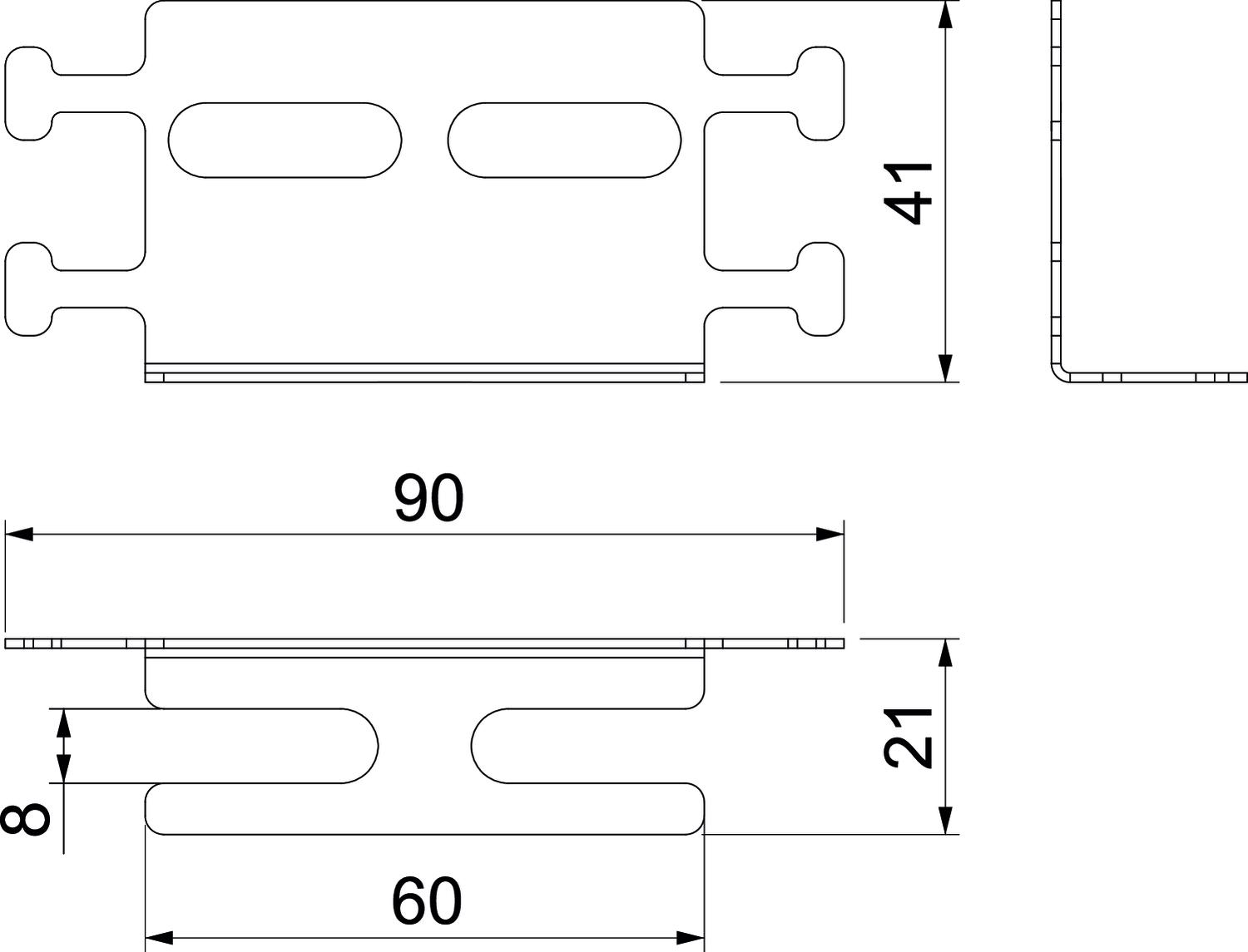 Suporte vertical para ducto antifogo 40x20 Aço galvanizado pelo método Sendzimir zinco – Imagem 2 de 4