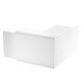 Ângulo externo com tecido antifogo 370x200x370 Aço revestido a pó branco puro RAL 9010