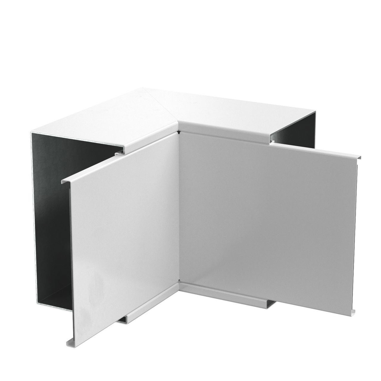 Ângulo interno com tecido antifogo 330x200x330 Aço revestido a pó branco puro RAL 9010
