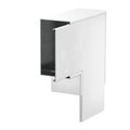Ângulo plano com tecido antifogo 350x350x120 Aço revestido a pó branco puro RAL 9010