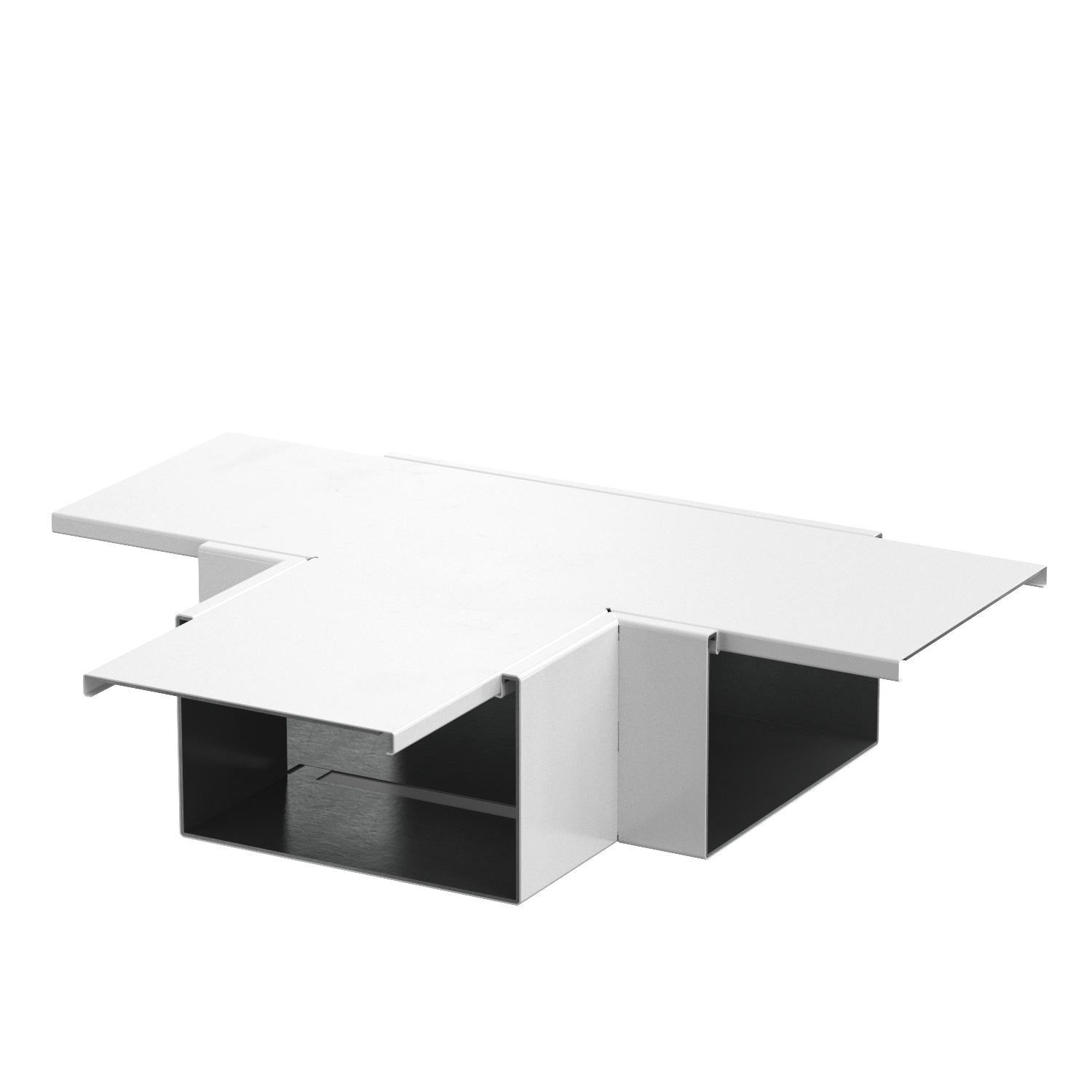 Derivação em T com tecido antifogo 600x400x120 Aço revestido a pó branco puro RAL 9010