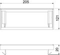 Topo com tecido antifogo 205x20x121 Aço galvanizado pelo método Sendzimir zinco