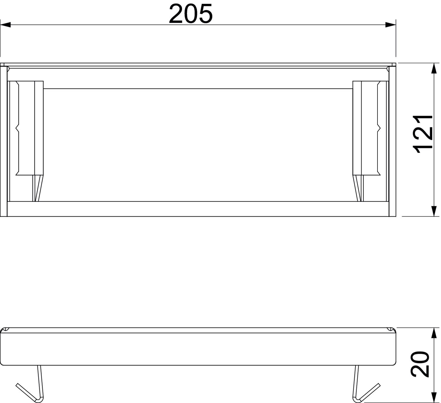 Topo com tecido antifogo 205x20x121 Aço galvanizado pelo método Sendzimir zinco – Imagem 2 de 2