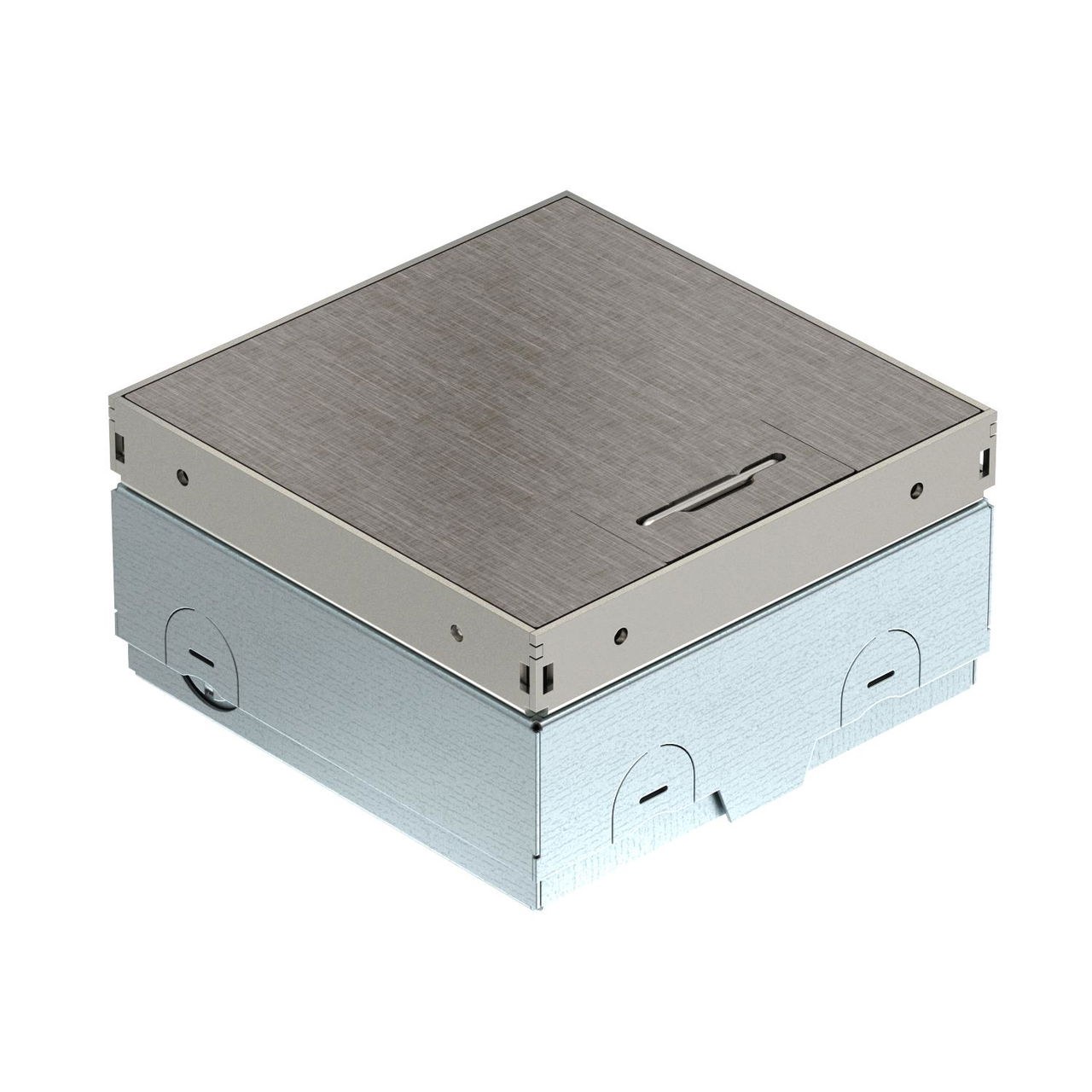 Floor socket unequipped, Cross hatch 140x140x75
