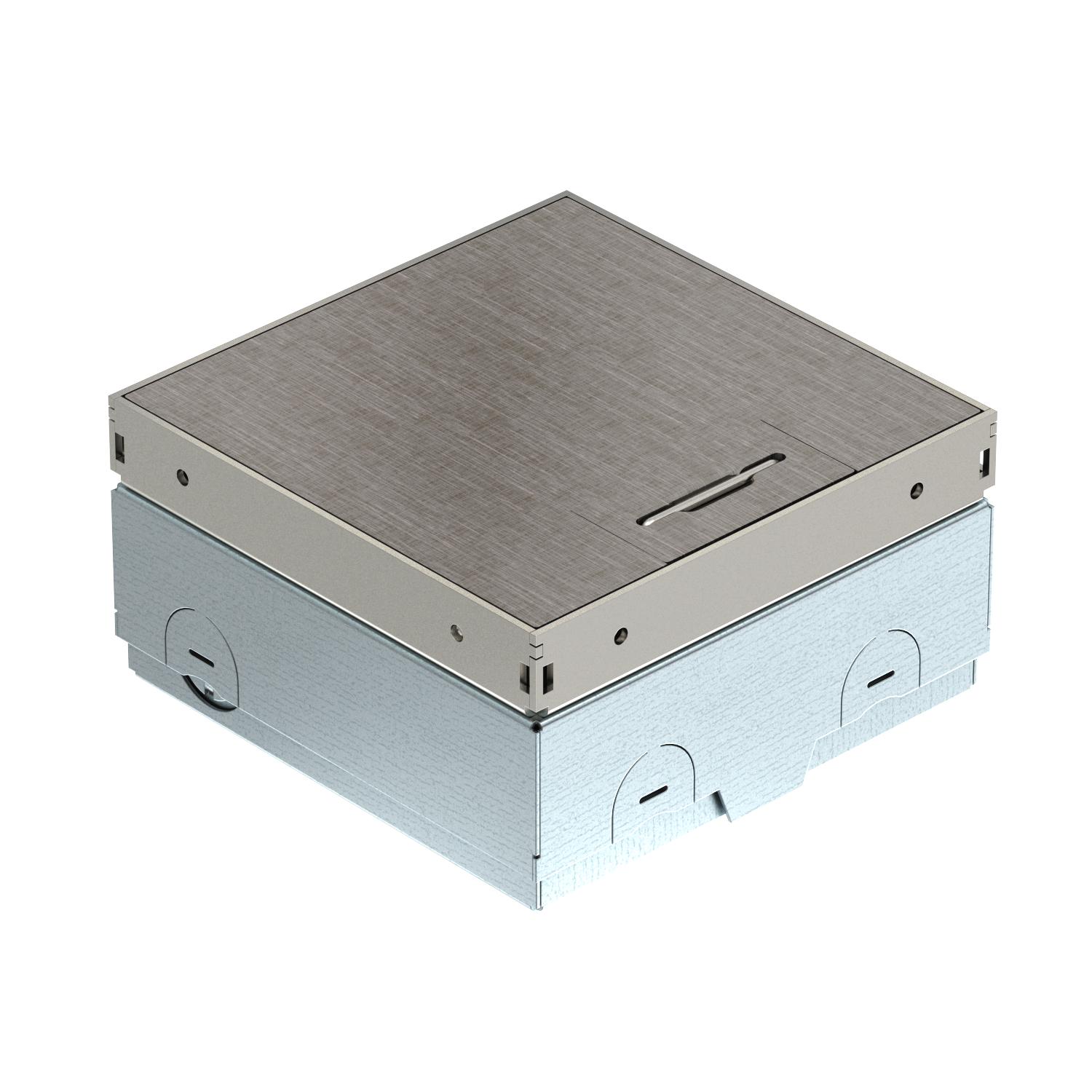 Floor socket unequipped, Cross hatch 140x140x75