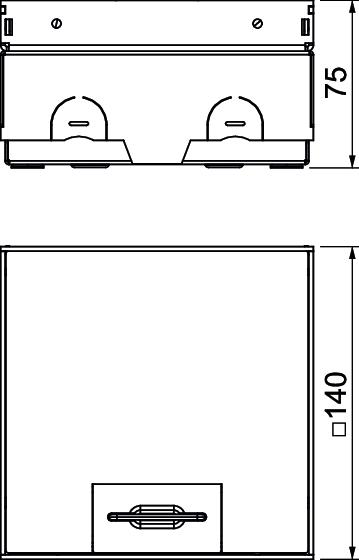 Floor socket unequipped, Marygold 140x140x75 – Imagem 2 de 3